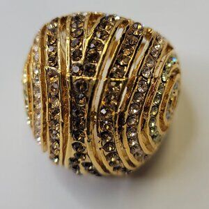 Gold Dome Cocktail Fashion Ring-  Size 5, Size 9